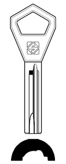 Afbeelding van Silca Cilindersleutel nikkel AY21