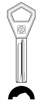 Afbeelding van Silca Cilindersleutel nikkel AY23