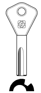Afbeelding van Silca Cilindersleutel nikkel AY24