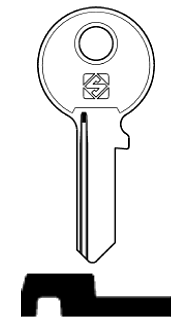 Afbeelding van Silca Cilindersleutel staal AGA25R