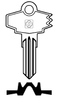 Afbeelding van Silca Cilindersleutel staal AW1