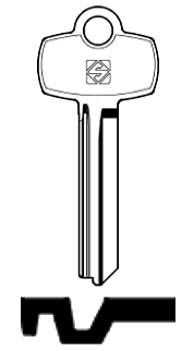 Afbeelding van Silca Cilindersleutel staal AW23