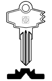Afbeelding van Silca Cilindersleutel staal AW3