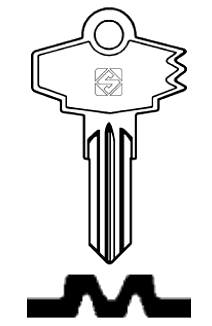 Afbeelding van Silca Cilindersleutel staal AW4