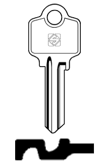 Afbeelding van Silca Cilindersleutel staal AW7