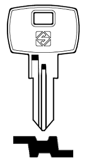 Afbeelding van Silca Cilindersleutel brass APA2R