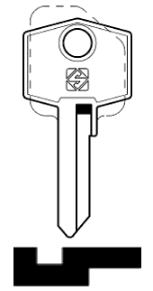 Afbeelding van Silca Cilindersleutel staal AX2