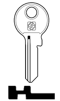 Afbeelding van Silca Cilindersleutel staal BAI4R