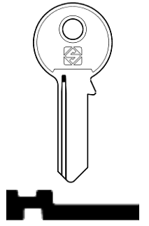 Afbeelding van Silca Cilindersleutel staal BAI5R