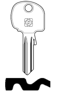 Afbeelding van Silca Cilindersleutel staal BAI7