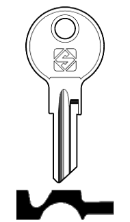 Afbeelding van Silca Autosleutel z/plastic kop staal BA1