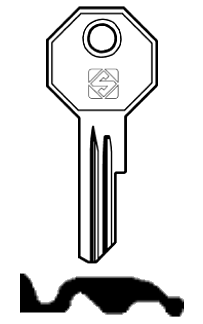 Afbeelding van Silca Autosleutel z/plastic kop staal BA6