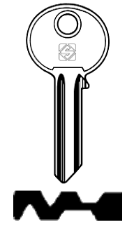 Afbeelding van Silca Cilindersleutel staal BLA3