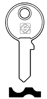 Afbeelding van Silca Cilindersleutel staal BUR10R
