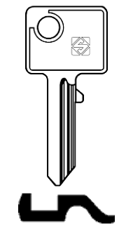 Afbeelding van Silca Cilindersleutel staal BUR14R