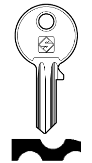 Afbeelding van Silca Cilindersleutel staal BUR16