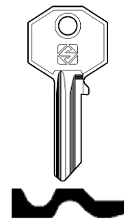 Afbeelding van Silca Cilindersleutel staal BUR1R