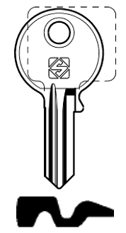 Afbeelding van Silca Cilindersleutel staal BUR22