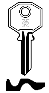 Afbeelding van Silca Cilindersleutel staal BUR2R