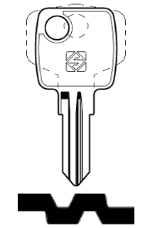Afbeelding van Silca Cilindersleutel staal BUR28R