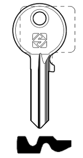 Afbeelding van Silca Cilindersleutel staal BUR23R