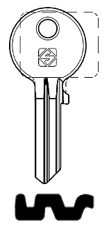 Afbeelding van Silca Cilindersleutel staal BUR29R