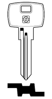 Afbeelding van Silca Cilindersleutel brass BUR32