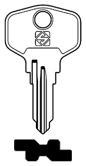 Afbeelding van Silca Cilindersleutel staal BUR30R