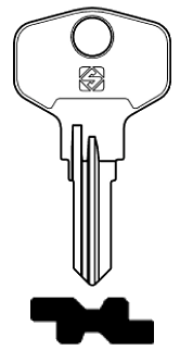 Afbeelding van Silca Cilindersleutel staal BUR37R