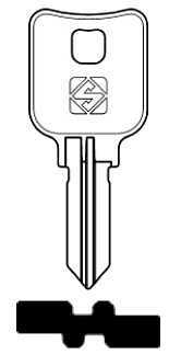 Afbeelding van Silca Cilindersleutel staal BUR47R