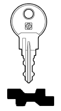 Afbeelding van Silca Cilindersleutel staal BUR54R