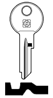 Afbeelding van Silca Cilindersleutel staal BUR60R