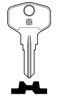 Afbeelding van Silca Cilindersleutel staal BUR61R