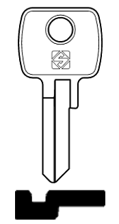 Afbeelding van Silca Cilindersleutel staal BUR66