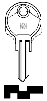 Afbeelding van Silca Cilindersleutel staal CAB1