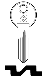 Afbeelding van Silca Cilindersleutel staal CAB2R