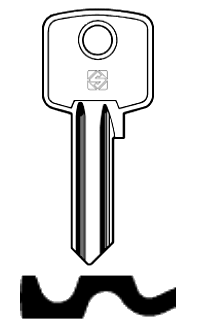Afbeelding van Silca Cilindersleutel staal CHV1R