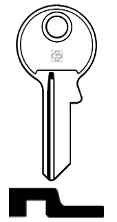 Afbeelding van Silca Cilindersleutel brass CH10