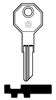 Afbeelding van Silca Cilindersleutel brass CH15