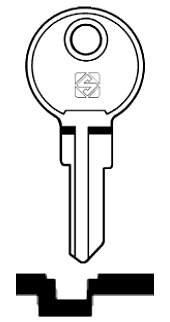 Afbeelding van Silca Cilindersleutel brass CH19