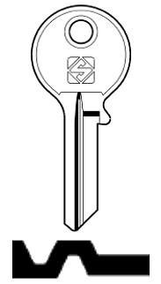 Afbeelding van Silca Cilindersleutel brass CH27