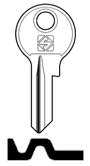 Afbeelding van Silca Cilindersleutel brass CH24R