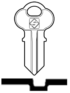 Afbeelding van Silca Cilindersleutel brass CH4