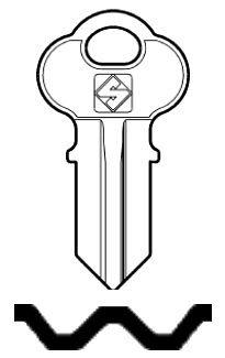 Afbeelding van Silca Cilindersleutel brass CH8