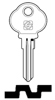 Afbeelding van Silca Autosleutel z/plastic kop brass CLU1