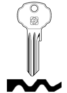 Afbeelding van Silca Cilindersleutel brass COR2