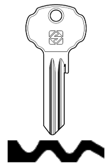 Afbeelding van Silca Cilindersleutel brass COR2R
