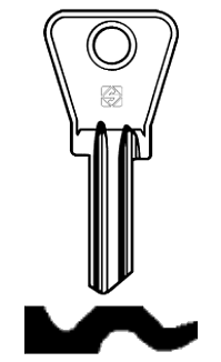 Afbeelding van Silca Cilindersleutel staal CVL2R