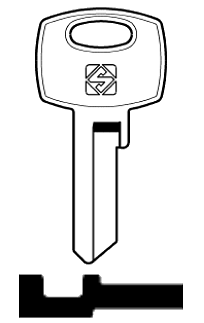 Afbeelding van Silca Cilindersleutel brass DY1R