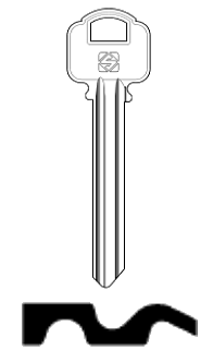 Afbeelding van Silca Cilindersleutel brass DK4